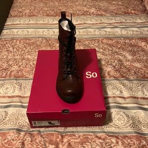 Brand New Burgundy Boots Size 8.5